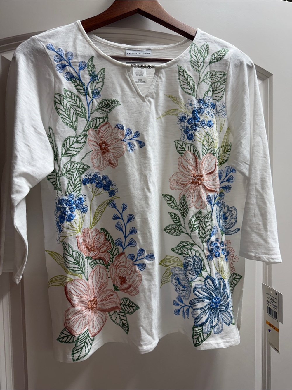 Alfred Dunner White petite small top